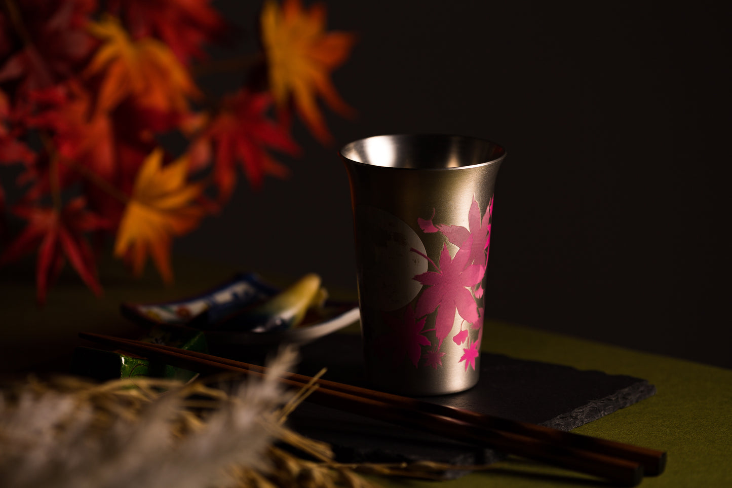 Special Japanese Sake Cup Fall Leaves